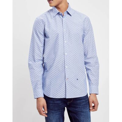 Pepe Jeans - Chemise ajustée Pierre micro imprimée bleue S - Publicité Pepe Jeans - Chemise ajustée Pierre micro imprimée bleue S - Publicité