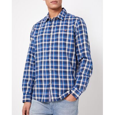 Napapijri - Chemise slim Greylock check à carreaux bleu/crème/noir XXXL - Publicité Napapijri - Chemise slim Greylock check à carreaux bleu/crème/noir XXXL - Publicité