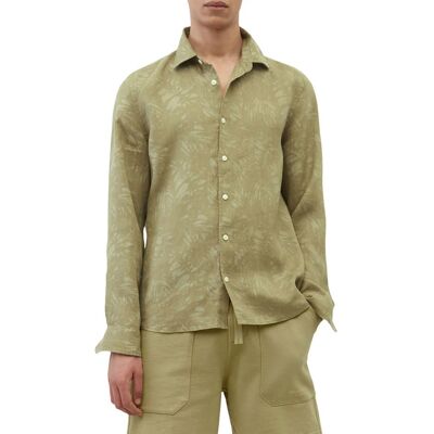 Marc O'Polo - Chemise 100% Lin manches longues Sf kaki clair XS - Publicité Marc O'Polo - Chemise 100% Lin manches longues Sf kaki clair XS - Publicité