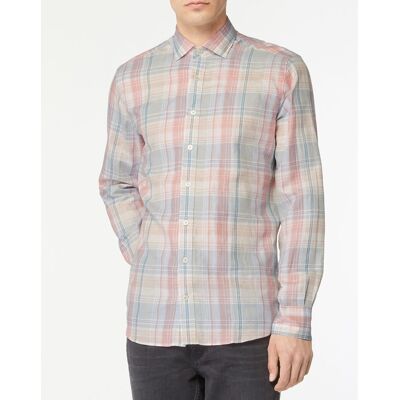 Hackett London - Chemise en Lin mélangé Slim Fit à carreaux multicolore S - Publicité Hackett London - Chemise en Lin mélangé Slim Fit à carreaux multicolore S - Publicité