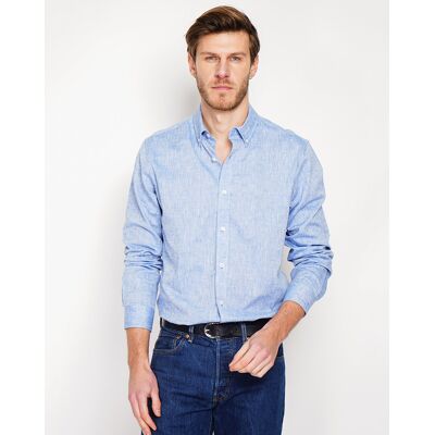 Secret du Lin - Chemise 100% Lin Gabriel bleu jeans XXL - Publicité Secret du Lin - Chemise 100% Lin Gabriel bleu jeans XXL - Publicité