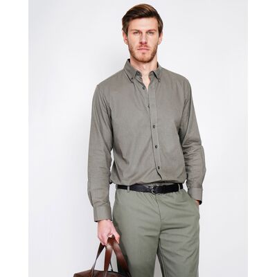 Secret du Lin - Chemise 100% Lin Gabriel vert kaki XXXL - Publicité Secret du Lin - Chemise 100% Lin Gabriel vert kaki XXXL - Publicité