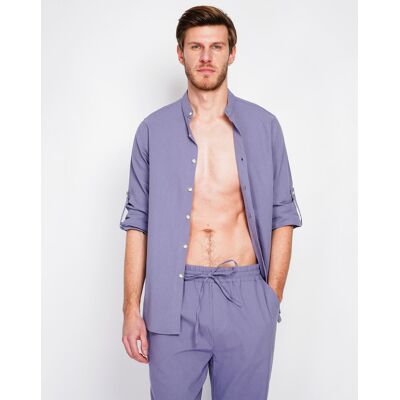 Secret du Lin - Chemise 100% Lin Marceau bleu jeans XXL - Publicité Secret du Lin - Chemise 100% Lin Marceau bleu jeans XXL - Publicité