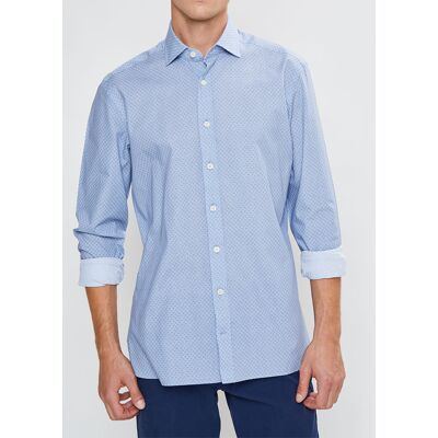 Hackett London - Chemise Slim Fit imprimée Color bleu ciel XS - Publicité Hackett London - Chemise Slim Fit imprimée Color bleu ciel XS - Publicité