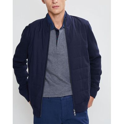 Hackett London - Bombers en Cachemire mélangé bimatière Nylon Tricot bleu marine XXL - Publicité Hackett London - Bombers en Cachemire mélangé bimatière Nylon Tricot bleu marine XXL - Publicité