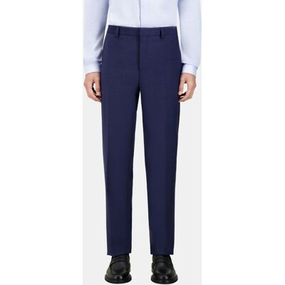The Kooples - Pantalon de costume micro carreaux en laine bleu marine 50 - Publicité The Kooples - Pantalon de costume micro carreaux en laine bleu marine 50 - Publicité