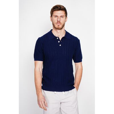 Secret du Lin - Pull-over en coton Bruno marine XXL - Publicité Secret du Lin - Pull-over en coton Bruno marine XXL - Publicité