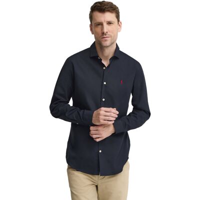 Polo Club - Chemise à manches longues en coton Jean-Paul navy L - Publicité Polo Club - Chemise à manches longues en coton Jean-Paul navy L - Publicité