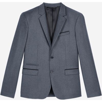 The Kooples - Veste de costume double fente light grey mel/white 52 - Publicité The Kooples - Veste de costume double fente light grey mel/white 52 - Publicité