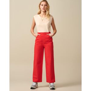 Bellerose - Pantalon large Painted rouge 0 - Publicité Bellerose - Pantalon large Painted rouge 0 - Publicité