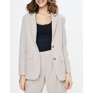 Yerse - Blazer en Lin mélangé Marianne beige S - Publicité Yerse - Blazer en Lin mélangé Marianne beige S - Publicité