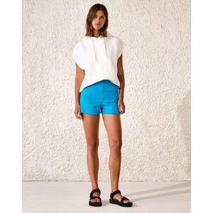 Bellerose - Short en Jean Party bords francs bleu turquoise 32 - Publicité Bellerose - Short en Jean Party bords francs bleu turquoise 32 - Publicité