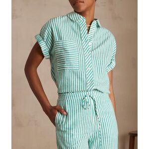 Maison 123 - Blouse Phoenix Bl Rayure vert anglais XS - Publicité Maison 123 - Blouse Phoenix Bl Rayure vert anglais XS - Publicité
