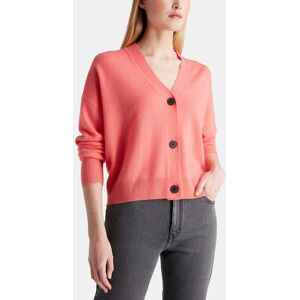 Galeries Lafayette - Cardigan court Tabiola laine et cachemire responsable corail M - Publicité Galeries Lafayette - Cardigan court Tabiola laine et cachemire responsable corail M - Publicité