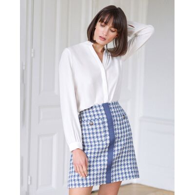 Caroll - Jupe en Tweed Tracy bleu violet 44 - Publicité Caroll - Jupe en Tweed Tracy bleu violet 44 - Publicité