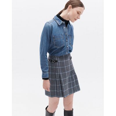 Caroll - Jupe en Laine mélangée Juliette tartan klein 42 - Publicité Caroll - Jupe en Laine mélangée Juliette tartan klein 42 - Publicité