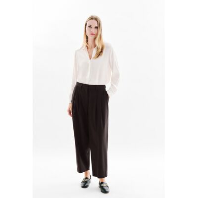 Caroll - Pantalon Plume marron chocolat 44 - Publicité Caroll - Pantalon Plume marron chocolat 44 - Publicité