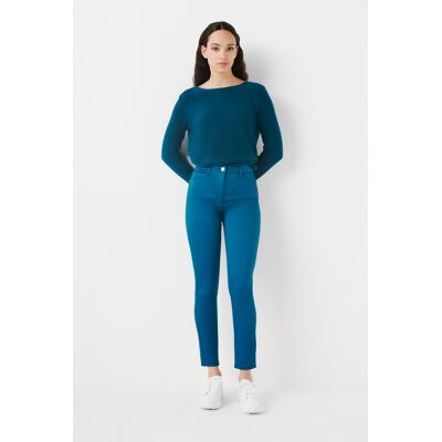 Caroll - Pantalon en coton Tony bleu canard 44 - Publicité Caroll - Pantalon en coton Tony bleu canard 44 - Publicité
