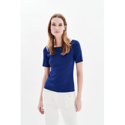 Caroll - Pull Malone bleu roi XS - Publicité Caroll - Pull Malone bleu roi XS - Publicité