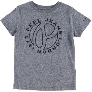 Pepe Jeans - T-Shirt en Coton Carlino à logo rond chiné gris anthracite 12 A - Publicité Pepe Jeans - T-Shirt en Coton Carlino à logo rond chiné gris anthracite 12 A - Publicité