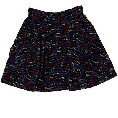 Stella McCartney - Jupe à motif monogramme noir/multicolore 2 A - Publicité Stella McCartney - Jupe à motif monogramme noir/multicolore 2 A - Publicité