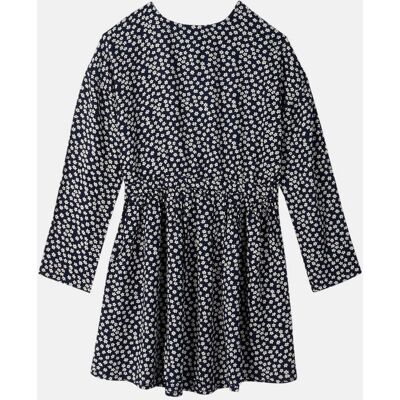Galeries Lafayette & Kids - Robe fluide Sucre imprimé fleuri bleu marine 14 A - Publicité Galeries Lafayette & Kids - Robe fluide Sucre imprimé fleuri bleu marine 14 A - Publicité