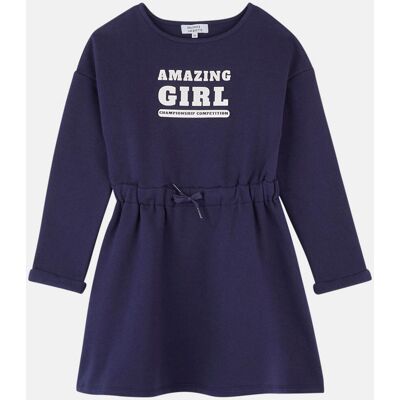 Galeries Lafayette & Kids - Robe sweat Sadie en Coton bio molletonné marine 14 A - Publicité Galeries Lafayette & Kids - Robe sweat Sadie en Coton bio molletonné marine 14 A - Publicité