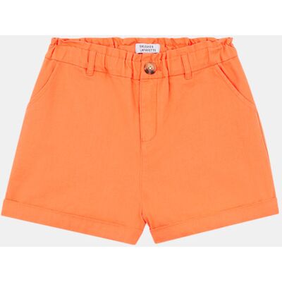 Galeries Lafayette & Kids - Short en Coton Moony taille haute orange 12 A - Publicité Galeries Lafayette & Kids - Short en Coton Moony taille haute orange 12 A - Publicité