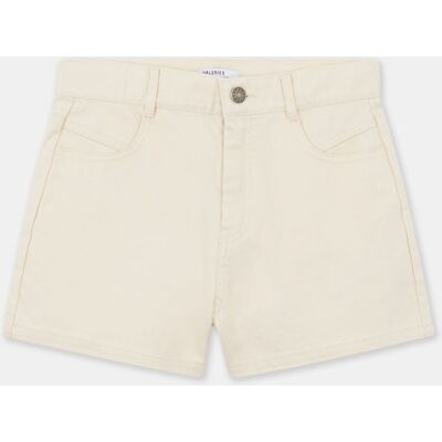 Galeries Lafayette & Kids - Short en Coton Moona taille haute écru 10 A - Publicité Galeries Lafayette & Kids - Short en Coton Moona taille haute écru 10 A - Publicité
