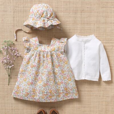 Cyrillus - Robe en Coton Papillon jaune T.9M - Publicité Cyrillus - Robe en Coton Papillon jaune T.9M - Publicité