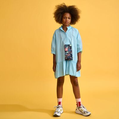Bellerose - Robe en Popeline Avriel bleu ciel T.S/16A - Publicité Bellerose - Robe en Popeline Avriel bleu ciel T.S/16A - Publicité