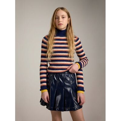 Bellerose - Pull Gouly rayé marine/orange 10 A - Publicité Bellerose - Pull Gouly rayé marine/orange 10 A - Publicité