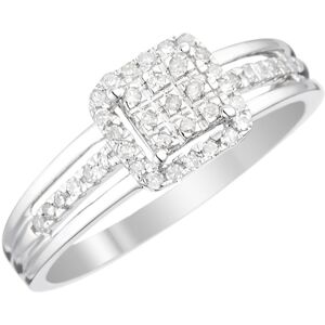 Diamond & Co - Bague Carré Lumineux Diamant 0.21 ct Or Blanc 54 - Publicité Diamond & Co - Bague Carré Lumineux Diamant 0.21 ct Or Blanc 54 - Publicité