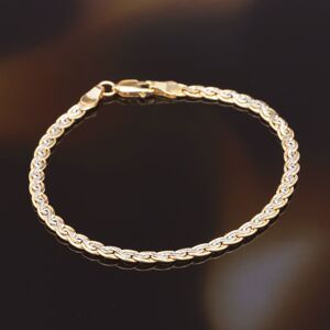 Oro di Oro - Bracelet Palmier plat lapidé or bicolore OS - Publicité Oro di Oro - Bracelet Palmier plat lapidé or bicolore OS - Publicité