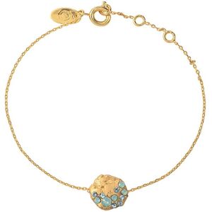 Caroline Najman - Bracelet Seven à l’or fin doré/bleu OS - Publicité Caroline Najman - Bracelet Seven à l’or fin doré/bleu OS - Publicité