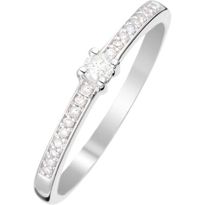 Diamond & Co - Bague Toi mon amour Diamants 0.14 ct Or Blanc 54 - Publicité Diamond & Co - Bague Toi mon amour Diamants 0.14 ct Or Blanc 54 - Publicité