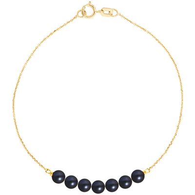 Pearl Addict - Bracelet Or Jaune Perles d'Eau Douce noires OS - Publicité Pearl Addict - Bracelet Or Jaune Perles d'Eau Douce noires OS - Publicité