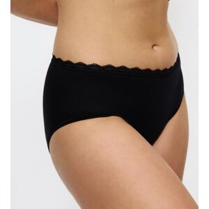 Triumph - Lot de 2 slips taille haute Feel Of Cotton Midi 2P noirs 46 - Publicité Triumph - Lot de 2 slips taille haute Feel Of Cotton Midi 2P noirs 46 - Publicité