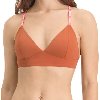 Puma - Brassière triangle ocre/rose L - Publicité Puma - Brassière triangle ocre/rose L - Publicité