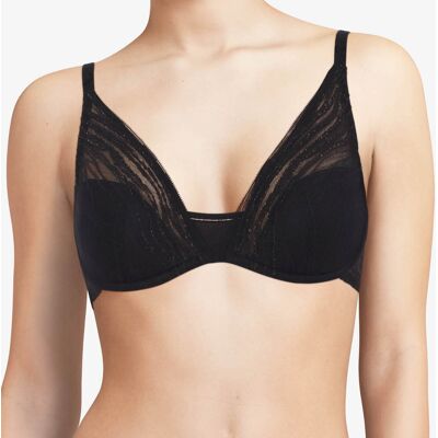 Chantelle - Soutien-gorge plongeant Likeness noir/doré 85 C - Publicité Chantelle - Soutien-gorge plongeant Likeness noir/doré 85 C - Publicité