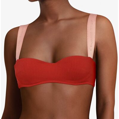 Chantal Thomass - Soutien-gorge soft Honoré brique/opale 90 F - Publicité Chantal Thomass - Soutien-gorge soft Honoré brique/opale 90 F - Publicité