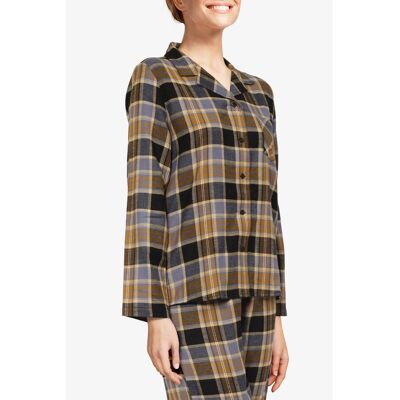 Femilet - Chemise de pyjama Ecossais imprimée marron/noir 42 - Publicité Femilet - Chemise de pyjama Ecossais imprimée marron/noir 42 - Publicité