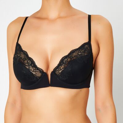 Huit - Soutien-gorge avec armatures en Soie mélangée Séductrice noir 85 C - Publicité Huit - Soutien-gorge avec armatures en Soie mélangée Séductrice noir 85 C - Publicité