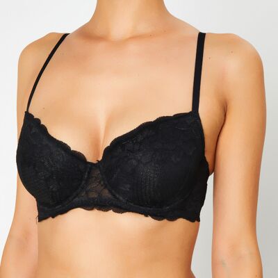 Huit - Soutien-gorge Push-Up en Soie mélangée Portofino noir 85 E - Publicité Huit - Soutien-gorge Push-Up en Soie mélangée Portofino noir 85 E - Publicité
