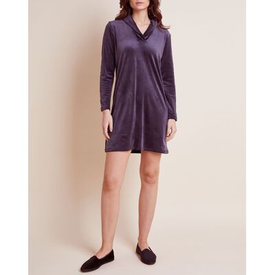 Le Chat - Chemise de nuit en Velours Paola marine 38 - Publicité Le Chat - Chemise de nuit en Velours Paola marine 38 - Publicité