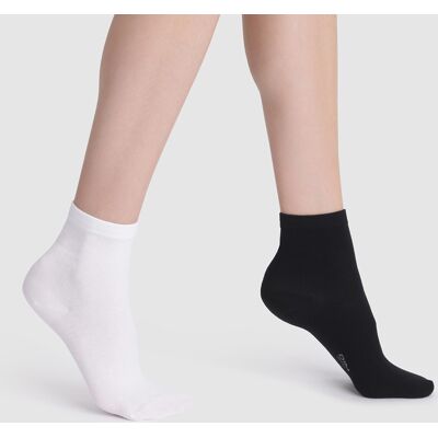 Dim - 2 Paires de Chaussettes Confort & Respirabilité noir/blanc T.35/38 - Publicité Dim - 2 Paires de Chaussettes Confort & Respirabilité noir/blanc T.35/38 - Publicité