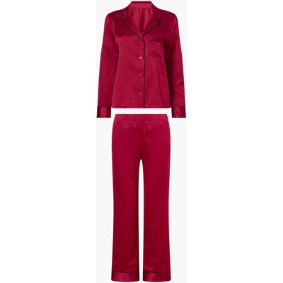 Calvin Klein - Pyjama en Satin Pantalon & Chemise rouge tapis S - Publicité Calvin Klein - Pyjama en Satin Pantalon & Chemise rouge tapis S - Publicité