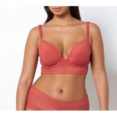Etam - Soutien-gorge avec armatures n°5 Gravure terracotta 85 C - Publicité Etam - Soutien-gorge avec armatures n°5 Gravure terracotta 85 C - Publicité