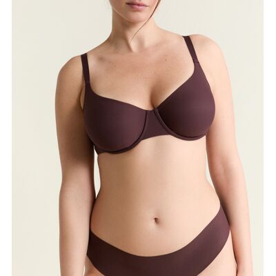 Etam - Soutien-gorge avec armatures Pure Fit chocolat 85 C - Publicité Etam - Soutien-gorge avec armatures Pure Fit chocolat 85 C - Publicité