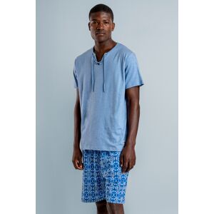 Admas - Pyjama à manches courtes motif voyage à Ibiza Bleu L - Publicité Admas - Pyjama à manches courtes motif voyage à Ibiza Bleu L - Publicité